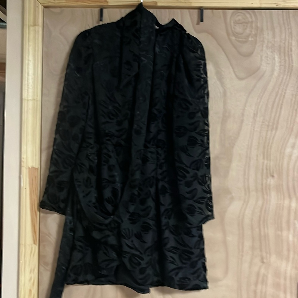 Black velvet dress